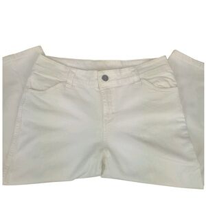 Bill Blass cropped white jeans